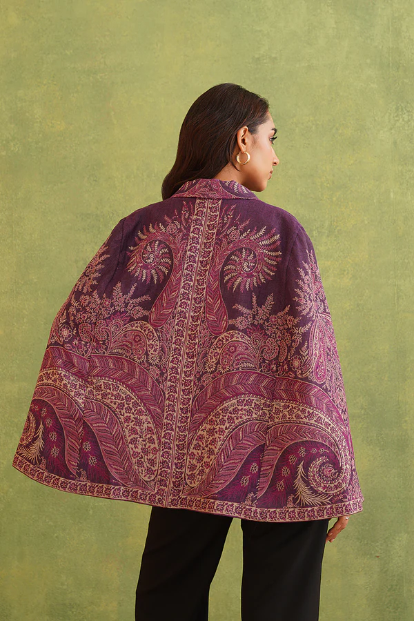 Purple Paisley Open Cape - Image 2