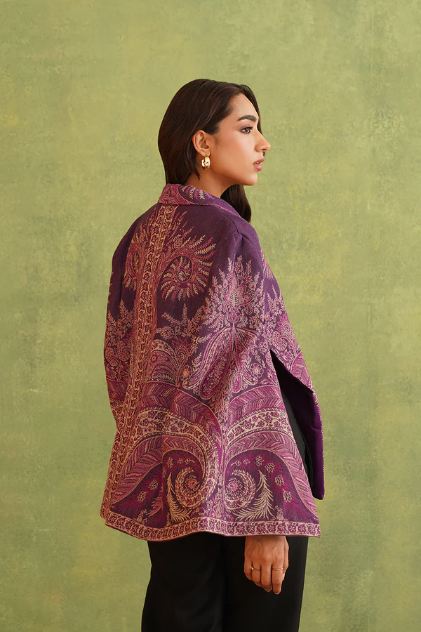 Purple Paisley Open Cape - Image 3